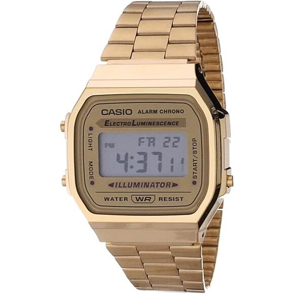 Casio A168 Vintage Watch Digital Classic Retro Silver Stainless Steel Unisex - Picture 1 of 6